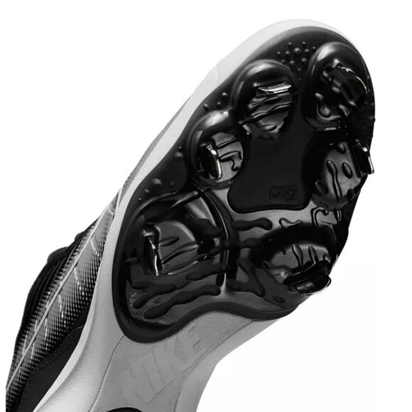 New Nike Men's Alpha Huarache Varsity 4 Metal Baseball Cleats black white - Picture 7 of 8